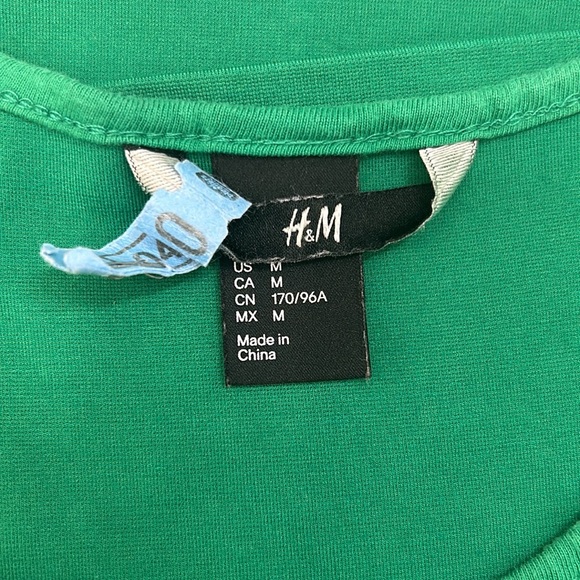 H&M sz medium Green Razorback Midi Dress - Picture 8 of 11
